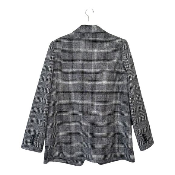 Everlane Gray Wool Houndstooth Oversized Blazer Size 4 - Picture 2 of 9